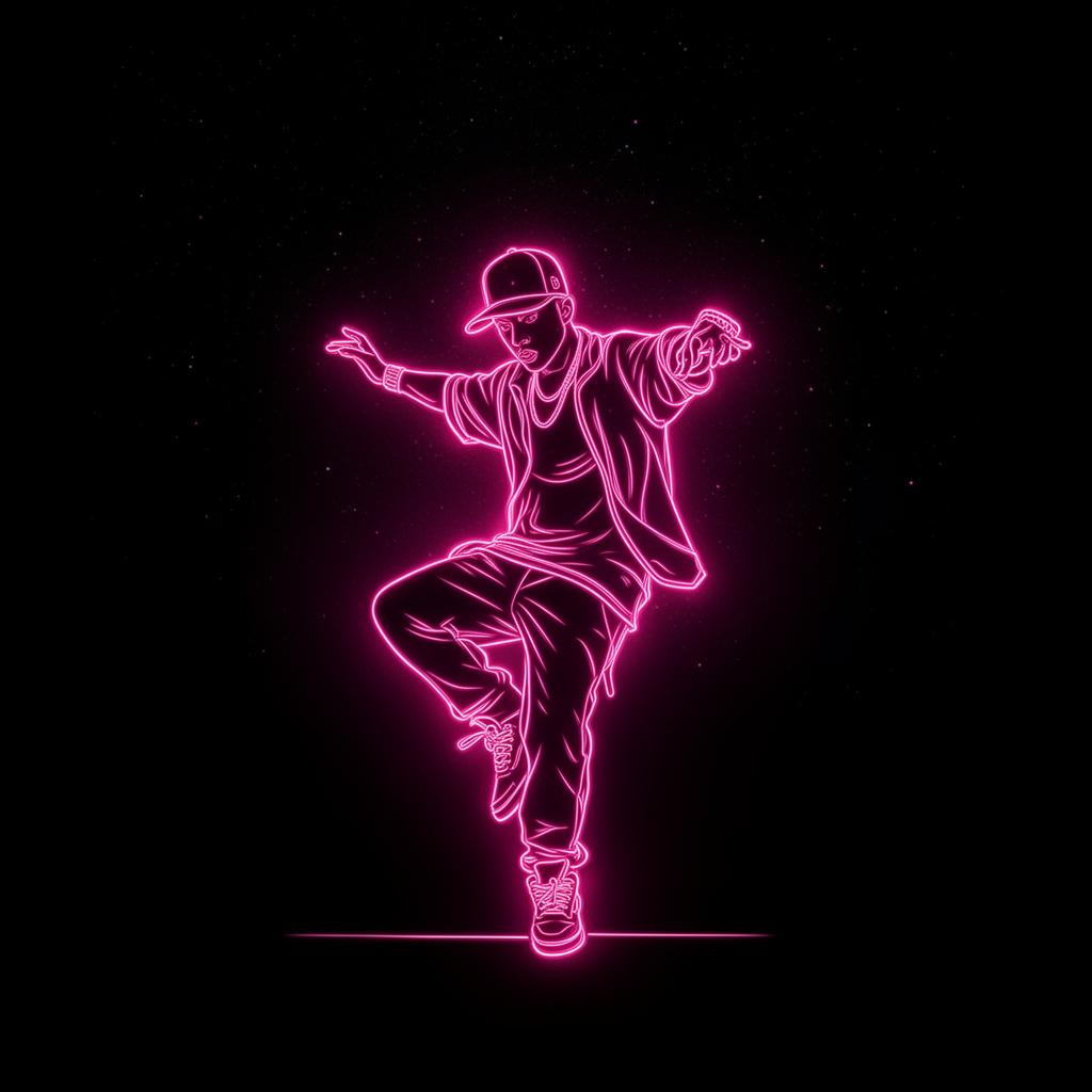 Commercial neon line illustration