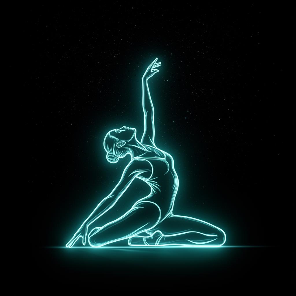 Contemporary neon line illustration
