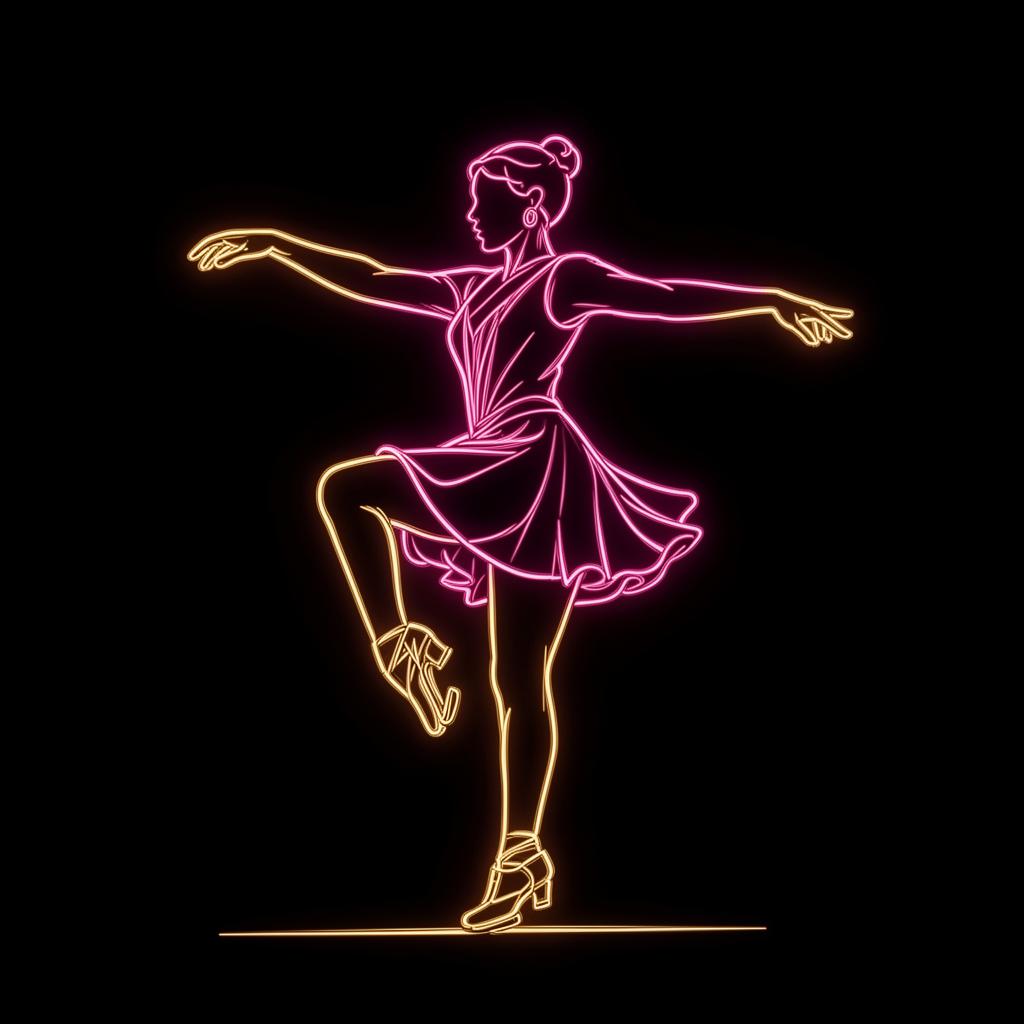 Tap neon line illustration