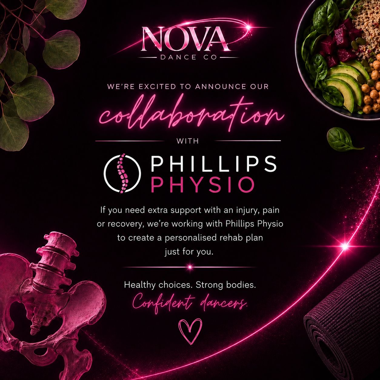 NOVA Dance Co collaboration with Phillips Physio