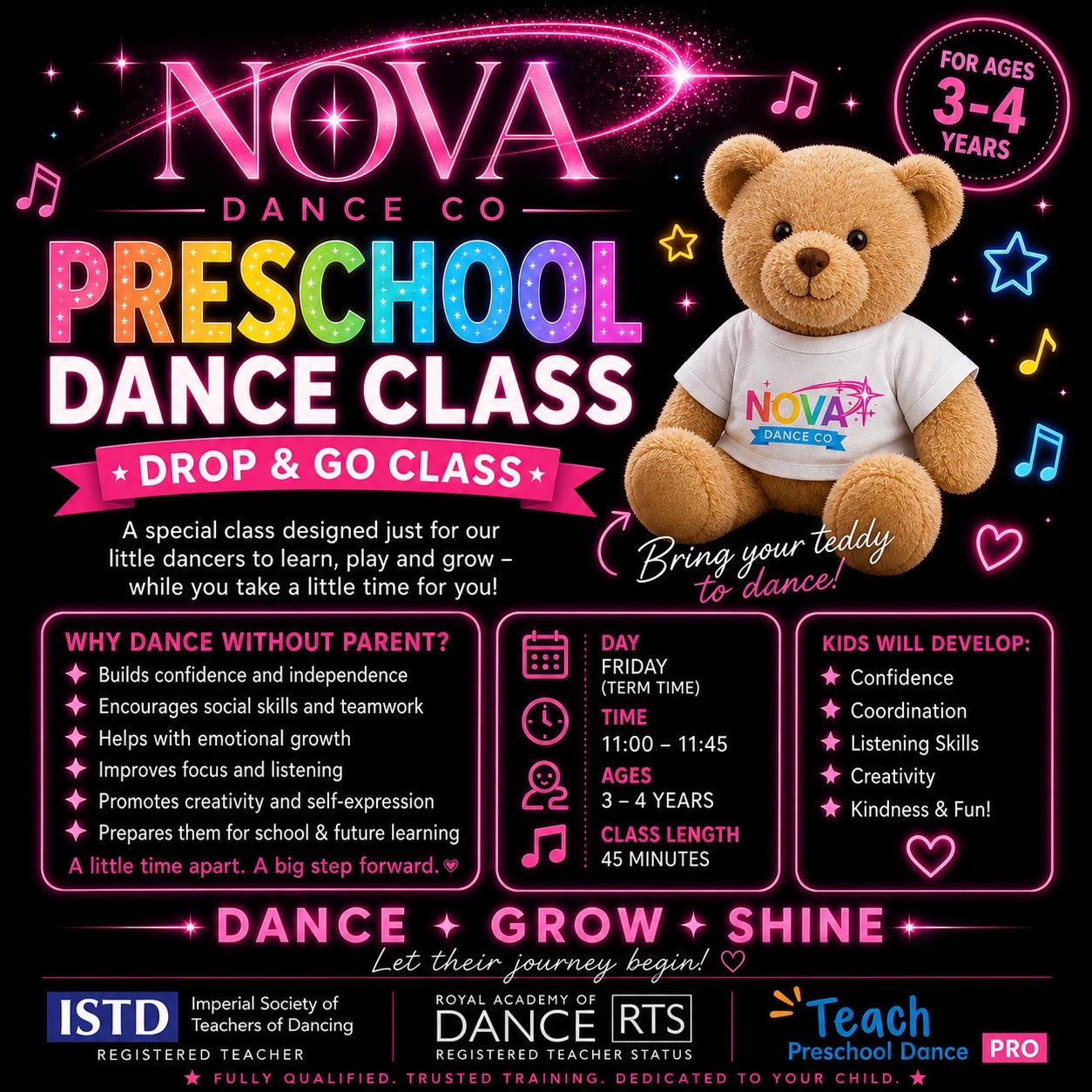 NOVA Dance Co Preschool Dance Class for ages 3–4